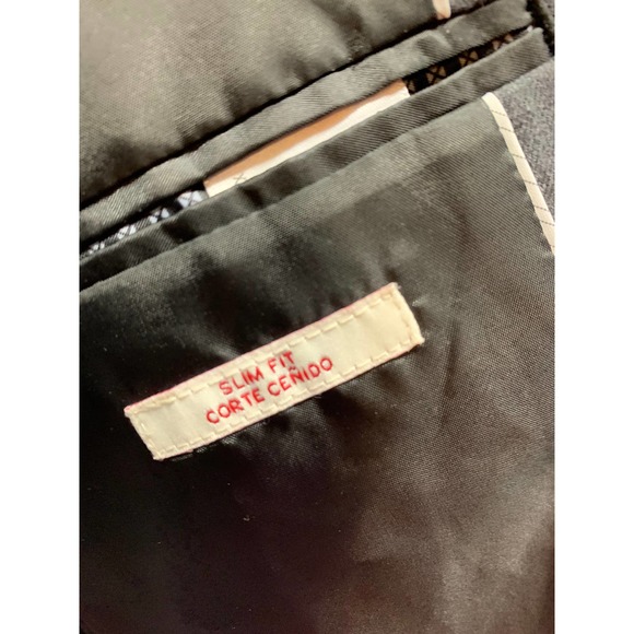 Merona Mens Size XL Gray Slim Fit Vented 2-Button Suit Jacket (KH17) - Picture 7 of 7